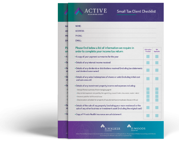 Small Tax Client Checklist Mockup 01